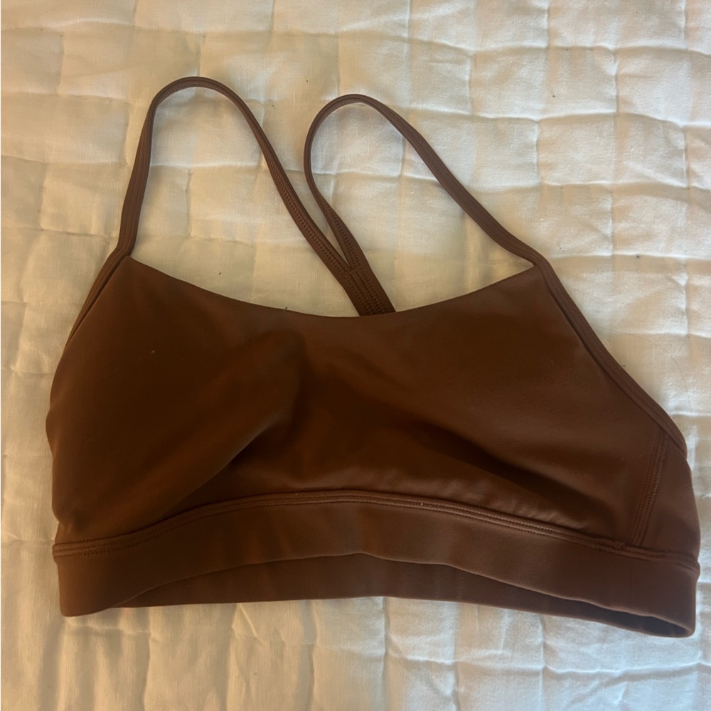Brown lulu lemon sports bra